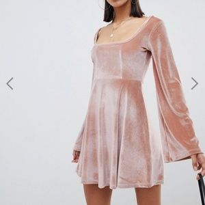 ASOS Peach Velvet Dress